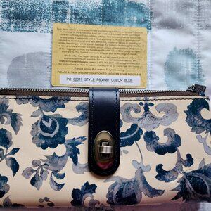 Patricia Nash Annesley Blue Wristlet Wallet